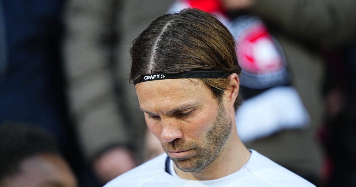 Ti kampe tilbage? “Ville være mærkeligt at slutte til sommer” Oddset Pokalen semifinalekampen mellem FC Midtjylland og AGF på MCH Arena i Herning søndag den 8. marts 2026.