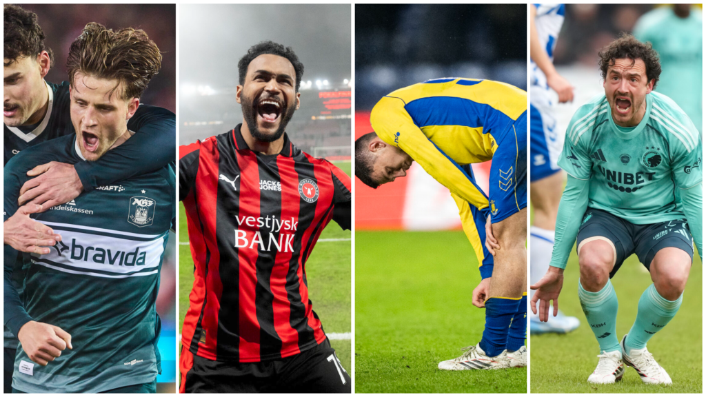 AGF, FCM, Brøndby og FCK-spillere.