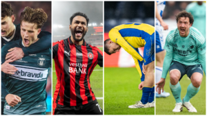 AGF, FCM, Brøndby og FCK-spillere.