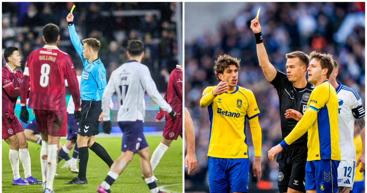 FCM og Brøndby får ofte gult: FCK og AGF får sjældent Fotos: Ida Marie Odgaard/Ritzau Scanpix og Mikkel Berg Pedersen/Ritzau Scanpix