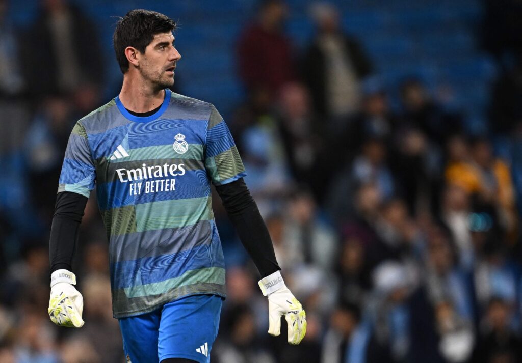 Thibaut Courtois i aktion for Real Madrid.