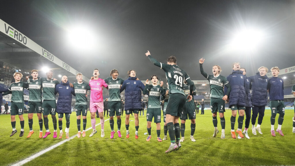 AGF spillere jubler efter en sejr