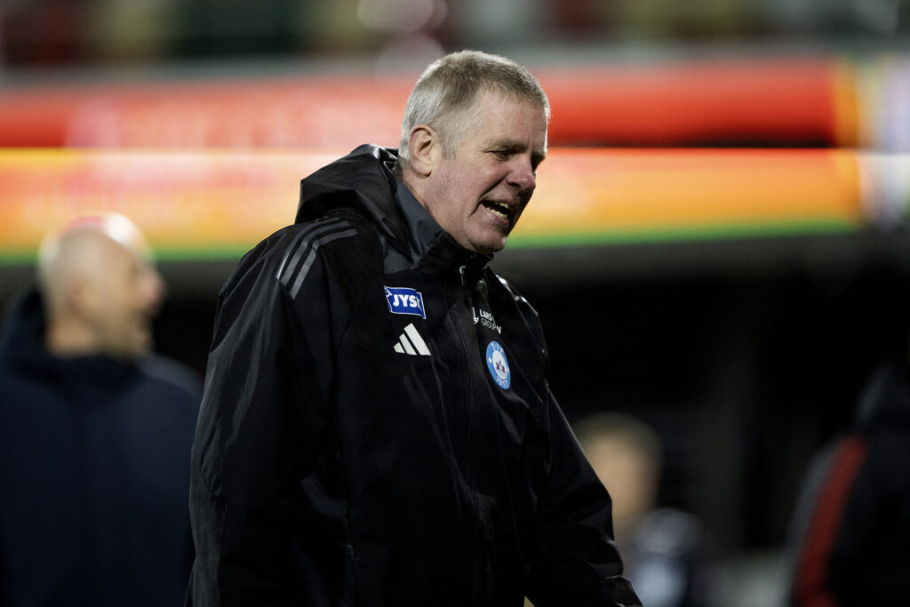 Kent Nielsen under Silkeborgs kamp mod Vejle Boldklub.