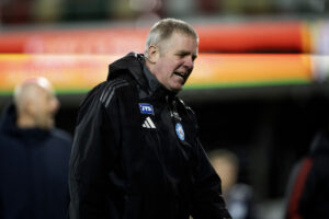 Kent Nielsen under Silkeborgs kamp mod Vejle Boldklub.