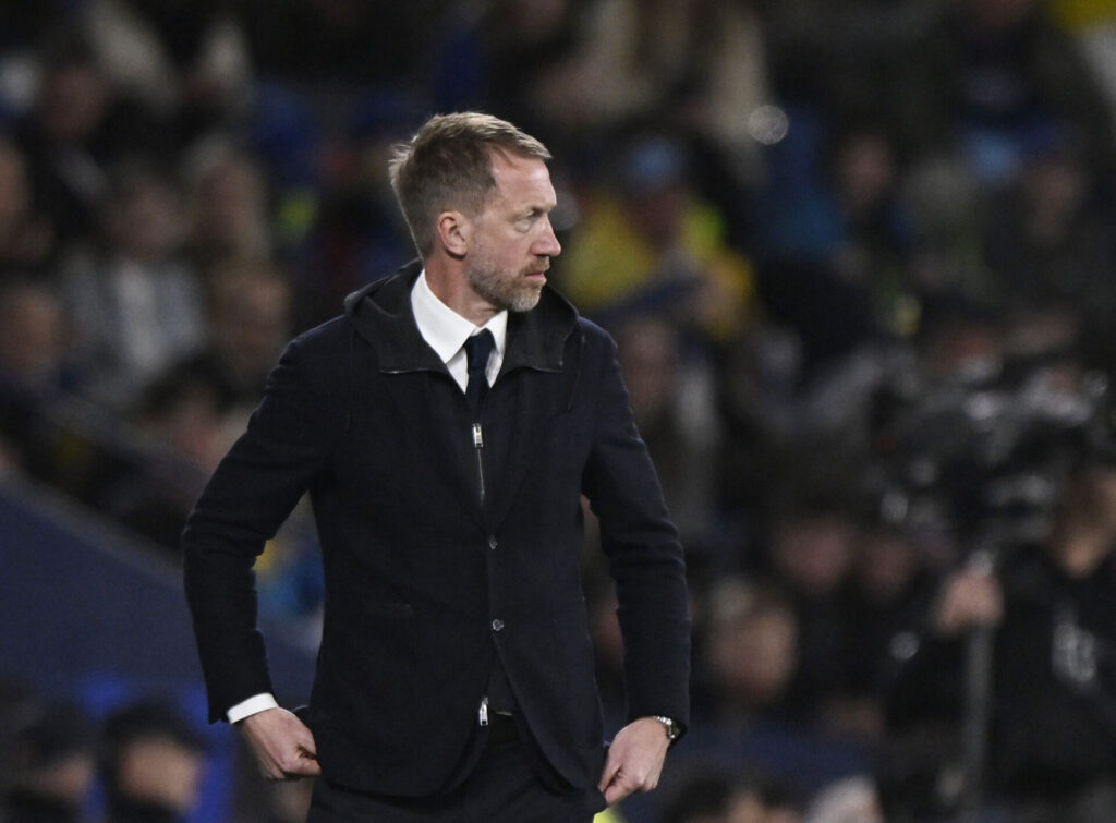 Graham Potter under Sveriges kamp mod Ukraine.