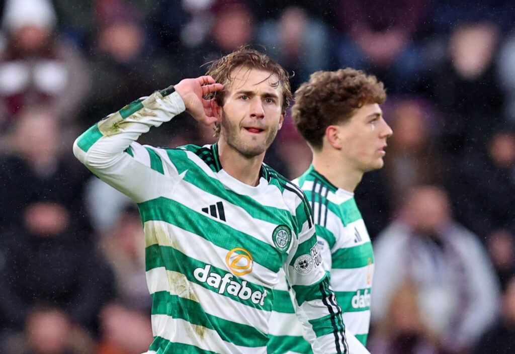 Benjamin Nygren jubler over en scoring