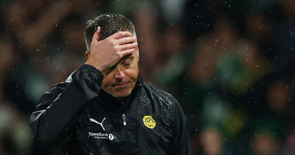 Frustreret Bodø-træner efter 5-0: Hovedet under armen Foto: Ritzau Scanpix/REUTERS