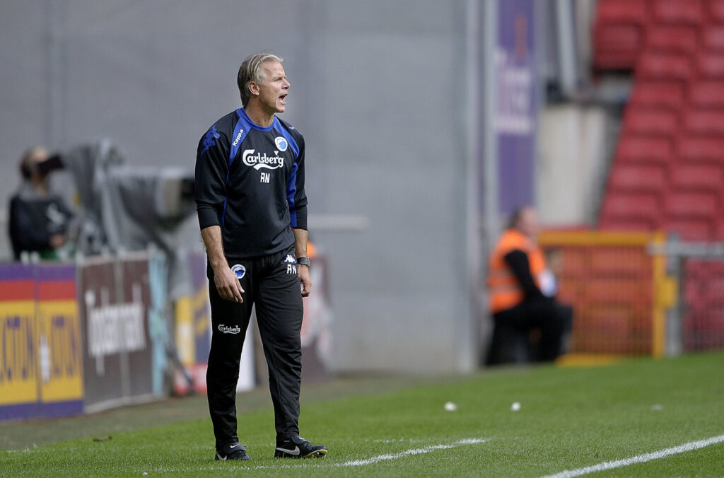 Roland Nilsson under en kamp for FCK.