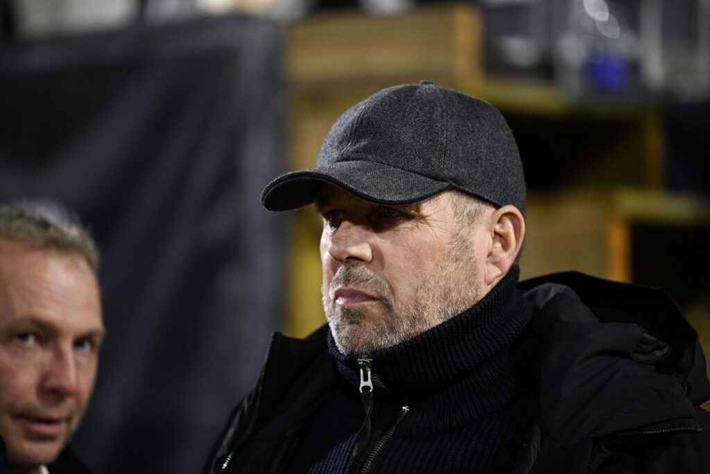 Carsten V. Jensen under en AGF-kamp mod Sønderjyske.