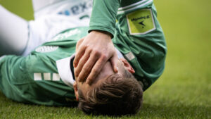 Oliver Bundgaard i smerte