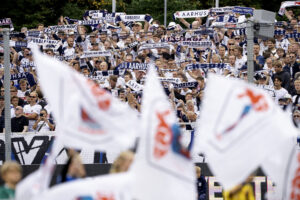 AGF's fans til en hjemmekamp mod FC Fredericia.