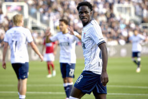 James Bogere i kamp for AGF.