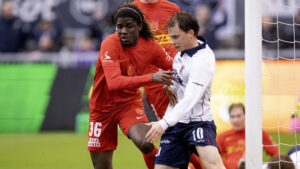 FC Nordsjællands Caleb Yirenkyi mod AGF