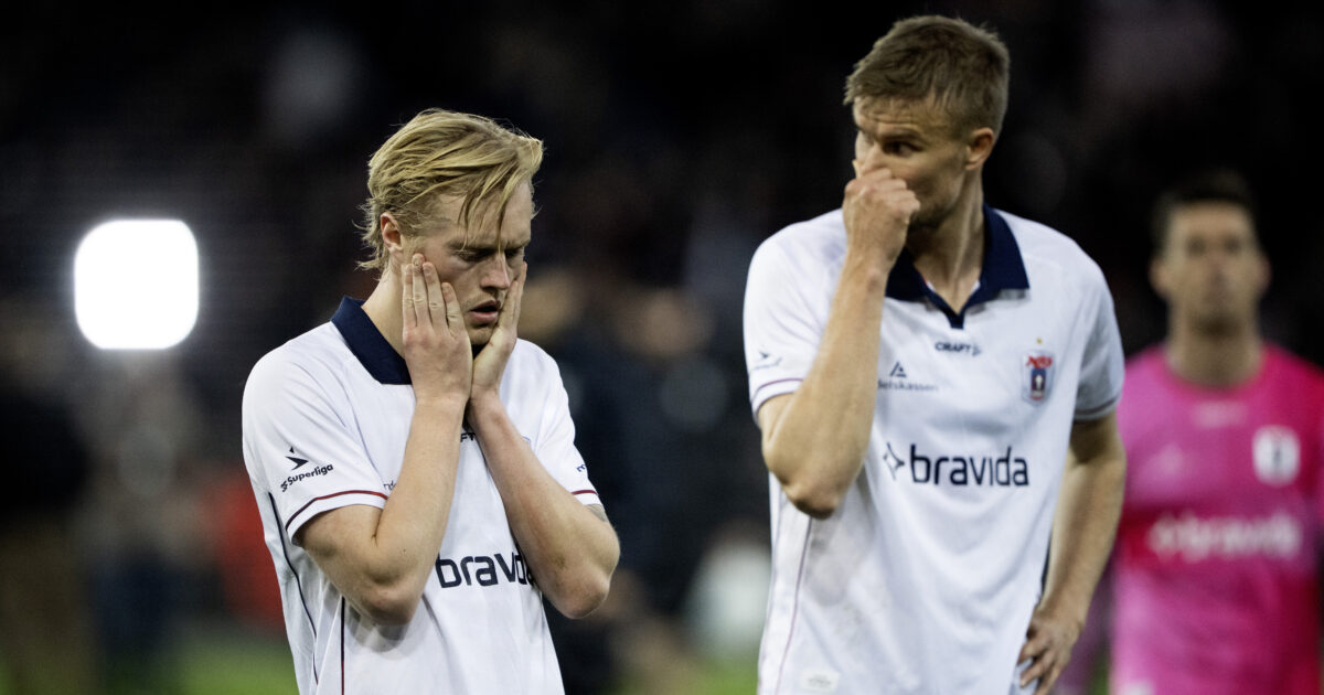 Dystre tal: AGF’s guldchancer er i frit fald Foto: Bo Amstrup/Ritzau Scanpix