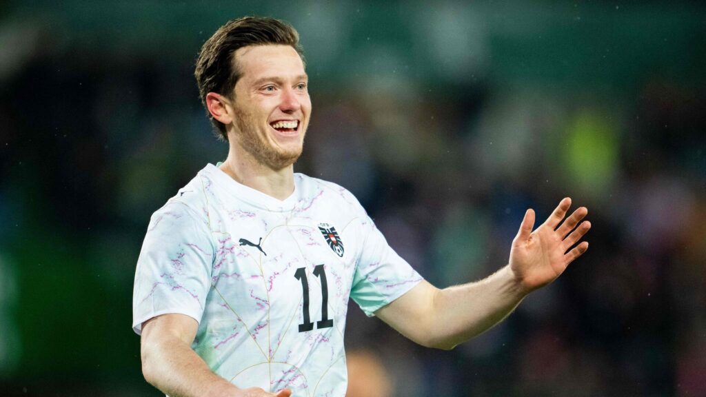 Michael Gregoritsch i kamp for Østrig