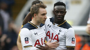 Christian Eriksen og Victor Wanyama sammen i Tottenham.