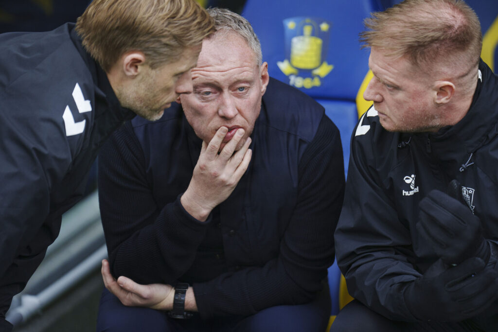 Steve Cooper sidder og kigger