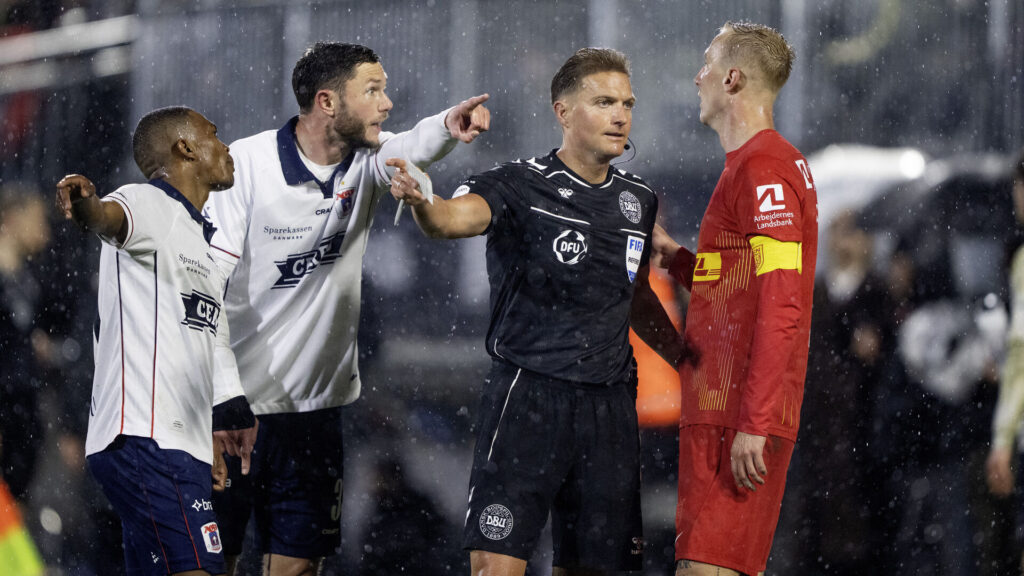 Tobias Salquist i kampen mod AGF.