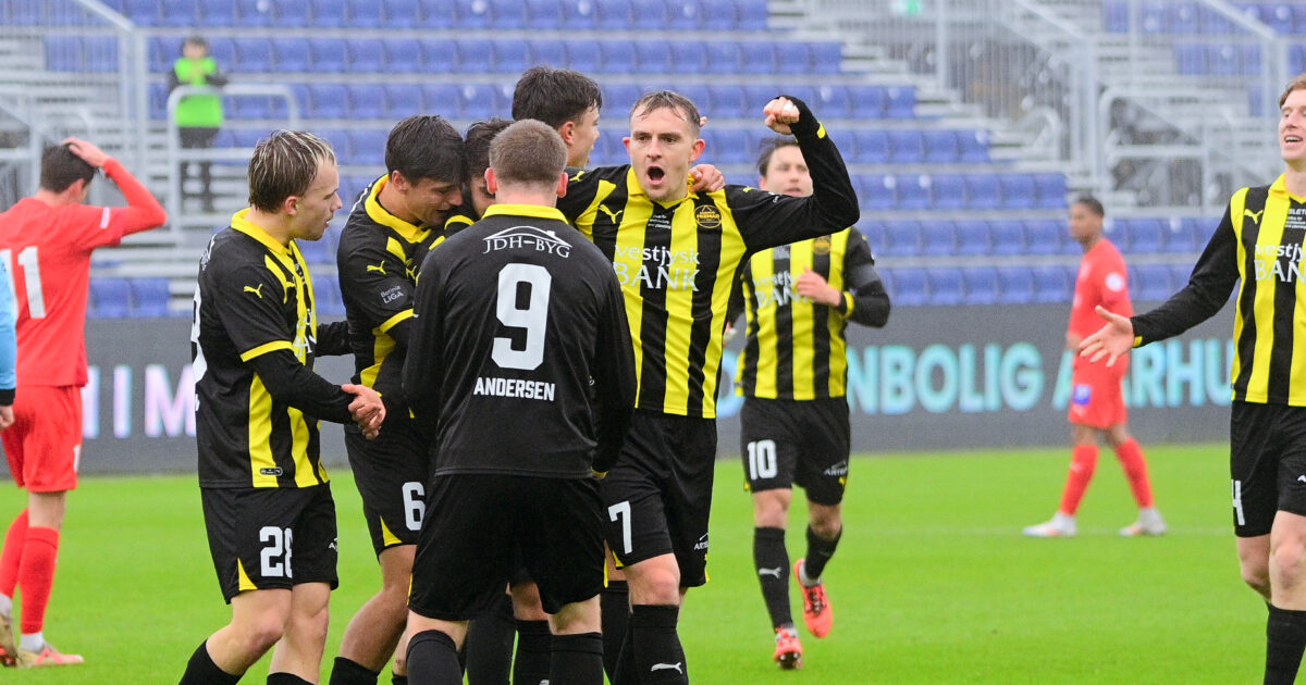 Aarhus Fremads magtdemonstration gør nedrykning til en realitet Foto: vildmedfoto.dk