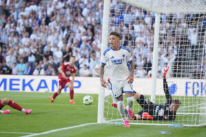 FCK-stjernen Robert efter hans mål blev annulleret