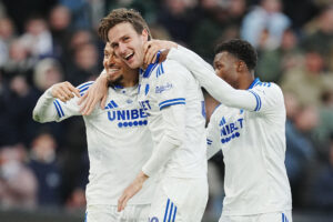 FCK-spillerne jubler over en scoring