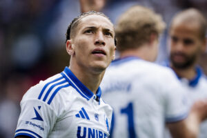 FCK-spilleren Robert under kampen mellem FCK og Randers