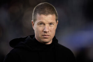 Mike Tullberg til en kamp mod Sønderjyske