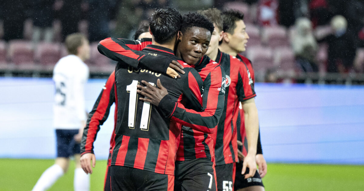 Startdebut og bænket topscorer i FCM’s guldjagtende startellever Foto: Henning Bagger/Ritzau Scanpix
