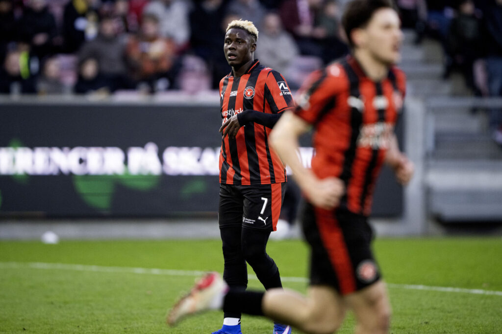 Franculino Dju under FCM's kamp mod Sønderjyske.