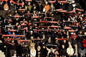 FC Midtjylland fans på plads inden AGF.