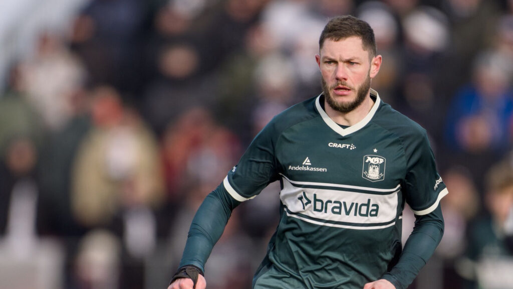 Henrik Dalsgaard i aktion for AGF.