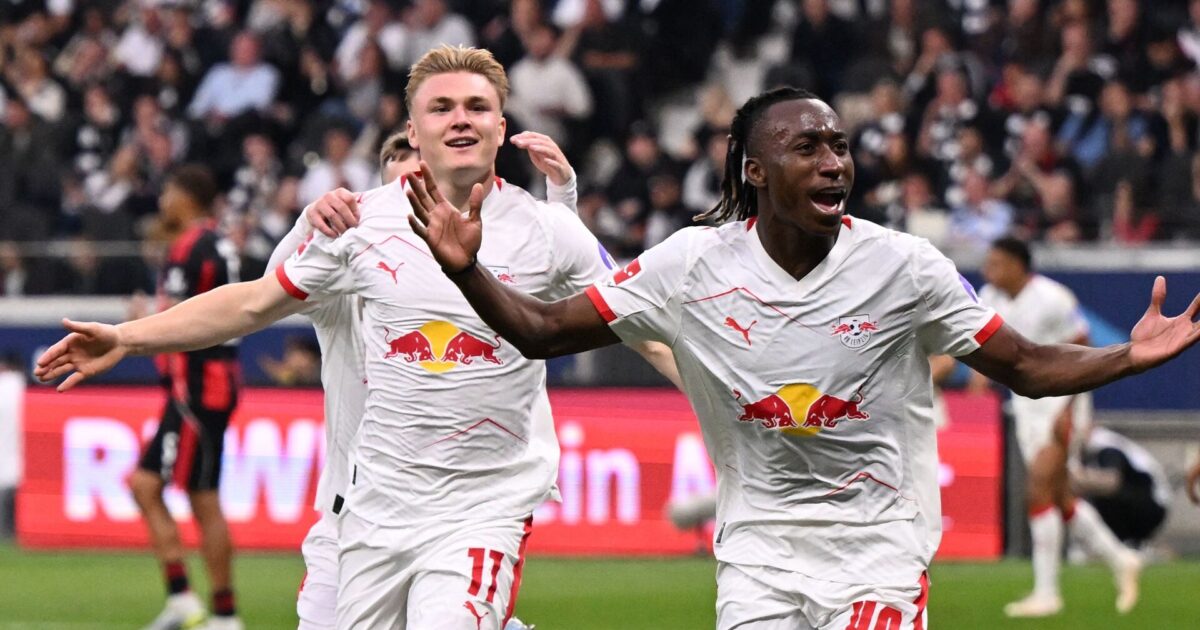 Efter ét minut på banen: Harder med kasse i Leipzig-sejr Foto: Kirill Kudryavtsev/AFP/Ritzau Scanpix