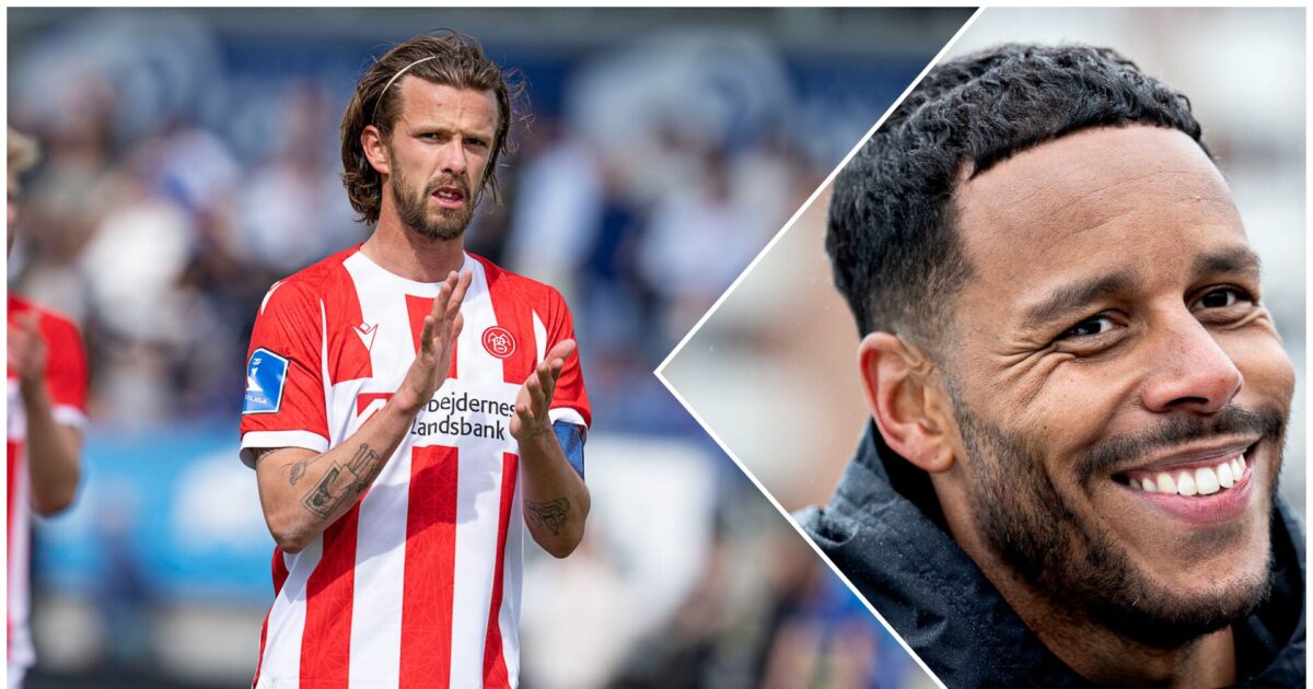 Lucas Andersen rakte ud til FCK-profiler i sin pause Foto: Nils Meilvang/Claus Bech/Ritzau Scanpix