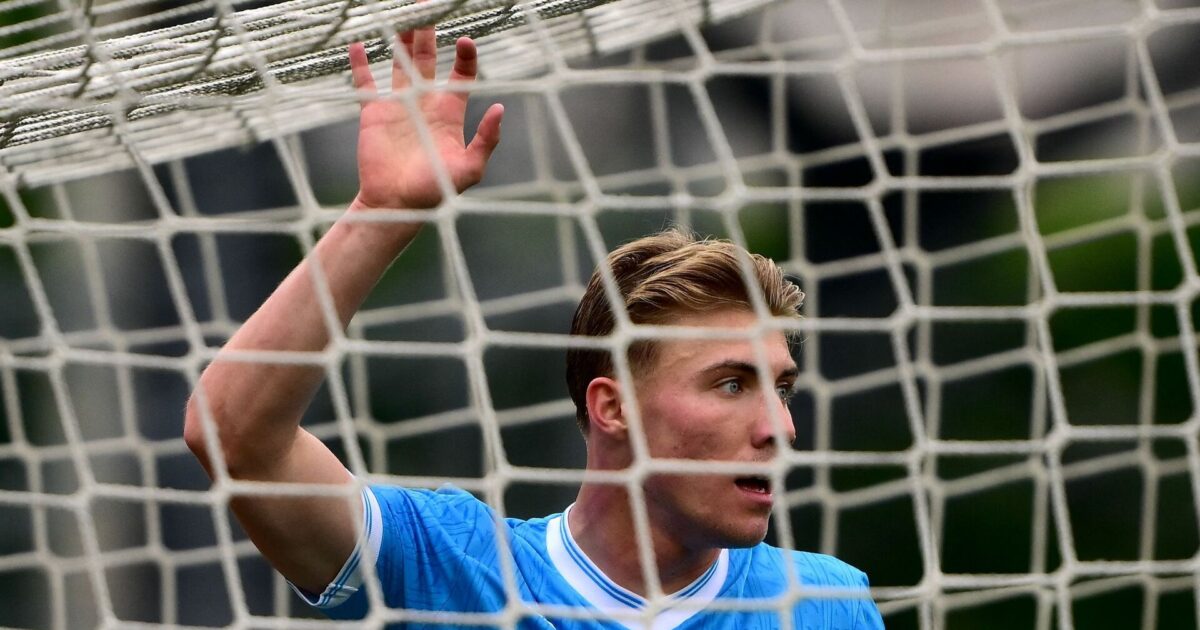 Højlund i hovedrolle i Napoli-skuffelse: Ude af ræset? Foto: Photo by MARCO BERTORELLO 