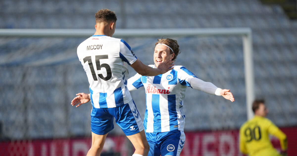OB kan godt begynde at tælle millionerne OB møder FC Fredericia i Superligaens nedrykningsspil på Nature Energy Park i Odense mandag den 6. april 2026