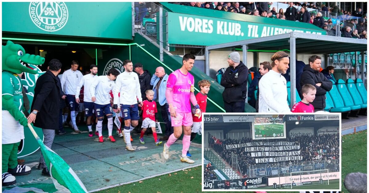 AGF-fans langer ud: Fodboldfans – ikke forbrydere Foto: Bo Amstrup/Ritzau Scanpix & Kasper Gregersen, Campo