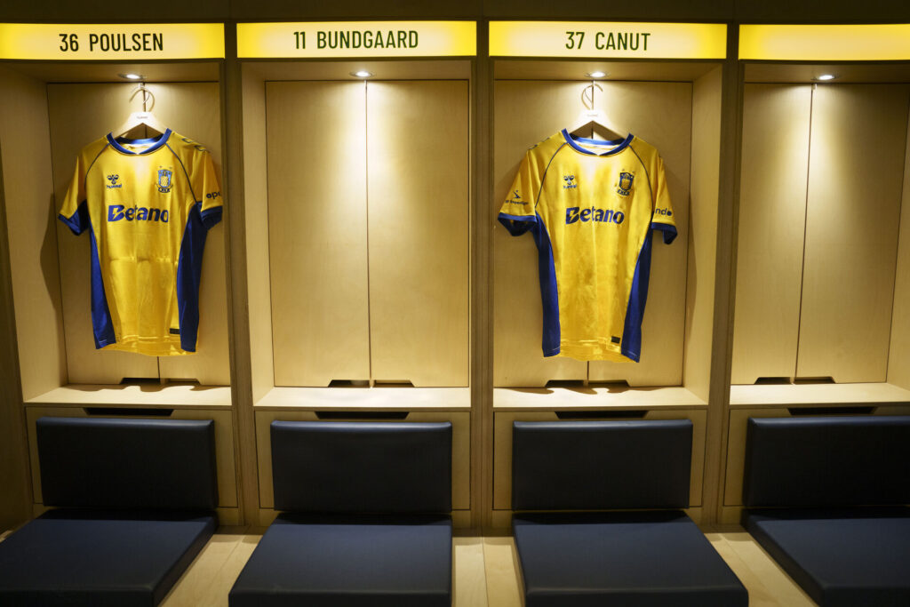 Brøndby IF's omklædningsrum.