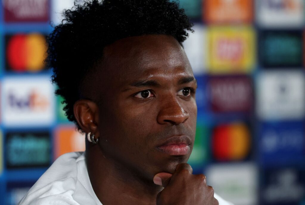 Vinicius Junior til pressemøde med Real MAdrid.