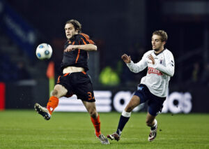 Jakob Poulsen i aktion for AGF som spiller.