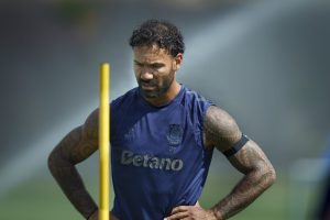 Sean Klaiber under træningssession for Brøndby IF.