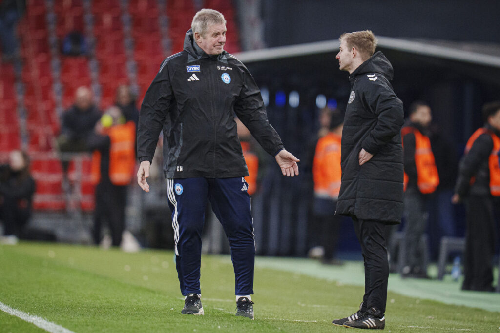 Kent Nielsen under Silkeborg IF's kamp mod FC København.