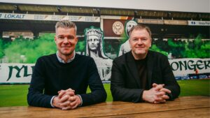 Viborg FFs fodbolddirektør Mads Agesen og administrerende direktør Morten Jensen