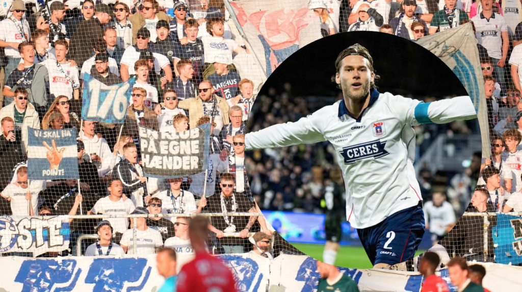 Felix Beijmo talte til AGF's fans efter kampen