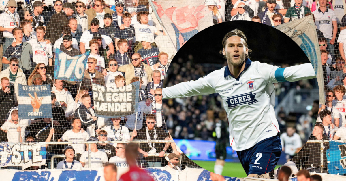 Se Beijmo tale til AGF’s away-fans: Vi gør det søndag! Foto: Ritzau / Scanpix / 