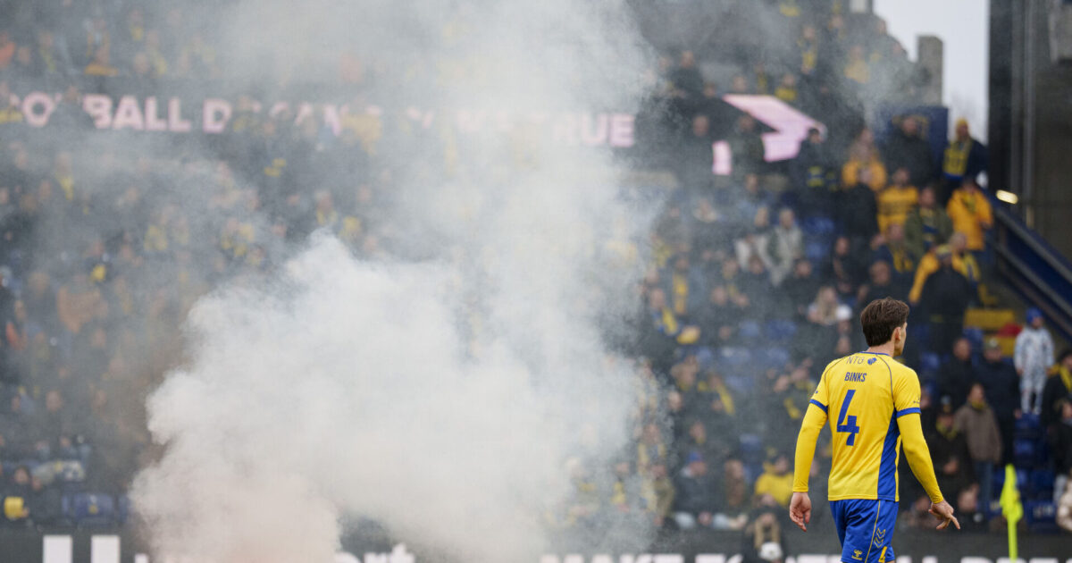 Brøndby reagerer efter pyrokast: Jagter gerningsmand Foto: Liselotte Sabroe/Ritzau Scanpix