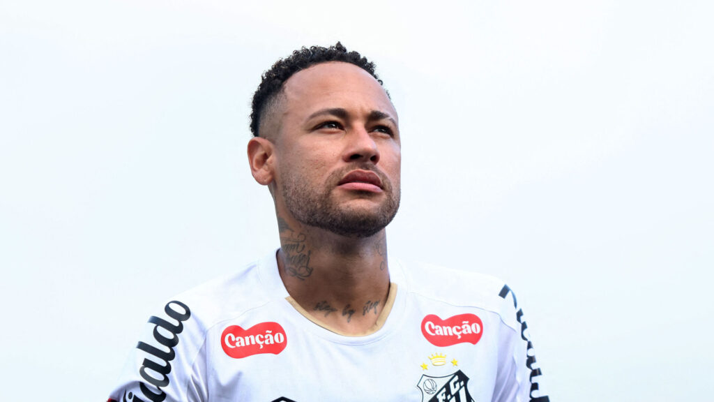 Neymar i en Santos-trøje