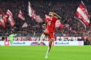 Luis Diaz der jubler efter sit hattrick mod Leipzig