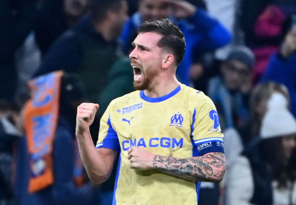 Pierre Emile Højbjerg jubler i Marseille-trøjen