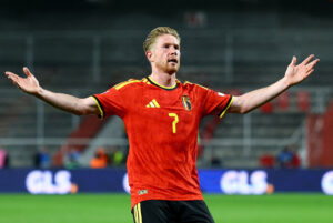 Kevin de Bruyne jubler.