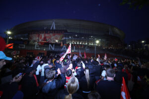 Arsenal-fans fejrer mesterskab